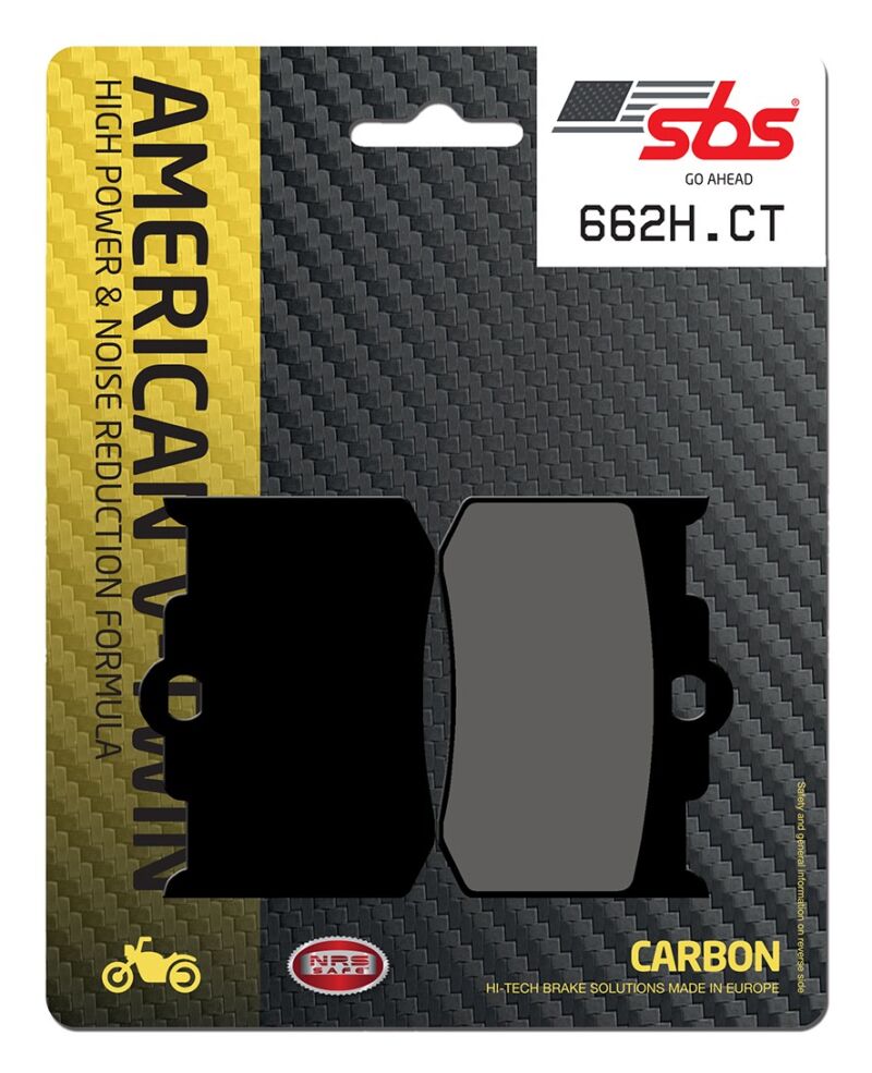 Plaquettes de frein Carbon Tech moto route SBS 662H.CT