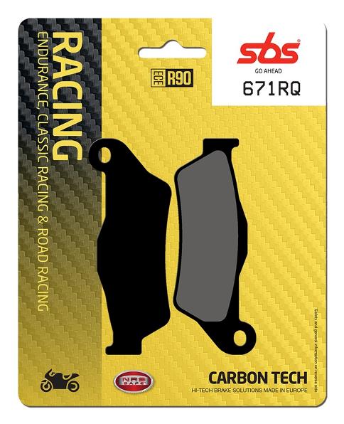 Plaquettes frein arrière SBS 671RQ Carbon Tech Route Racing