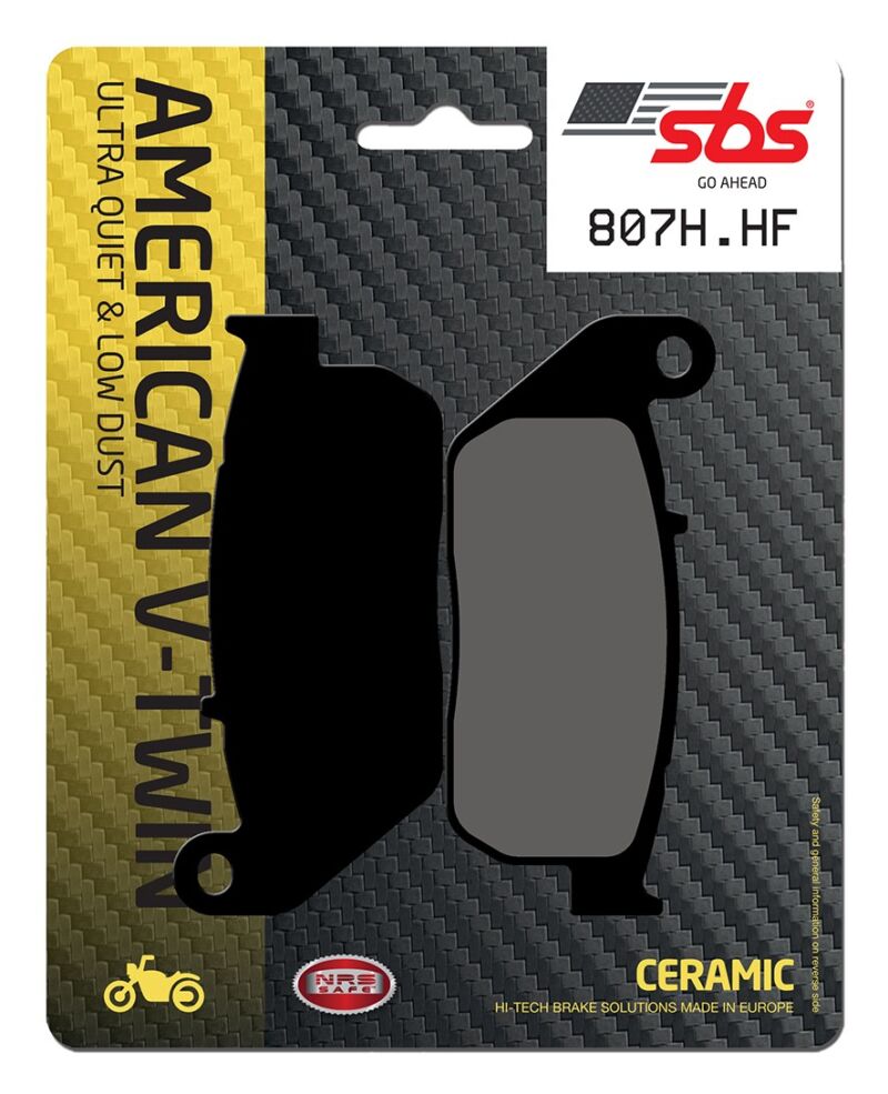 Plaquettes de frein SBS 807H.HF - Avant/Arrière Moto Route