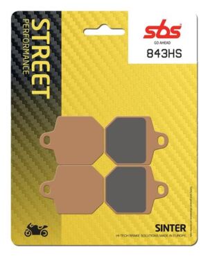 Plaquettes frein avant moto SBS 843HS | Métal fritté