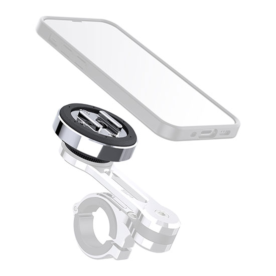 Module Anti-Vibration Moto SP Connect | Aluminium Chromé | Compatible SP Connect