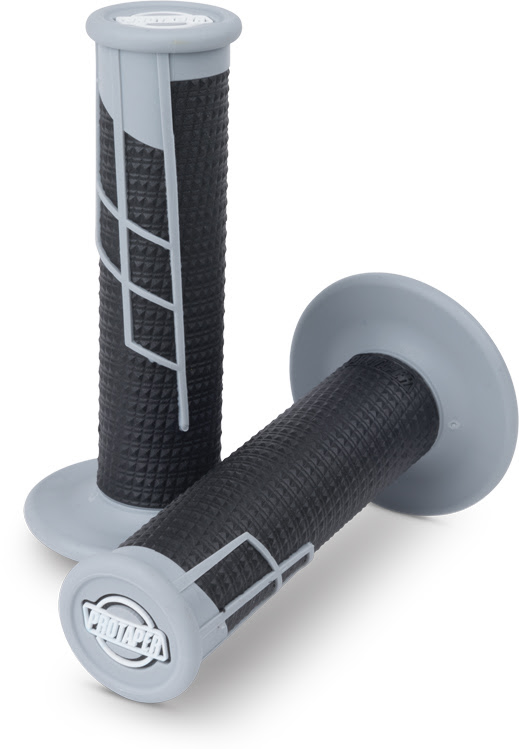 Poignées motocross Protaper Clamp-On 1/2 Waffle – Gris/Noir – Réf. 21666 – Pour modèles 2T/4T