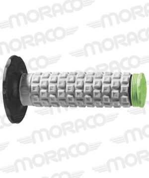 Poignées moto tout-terrain MX – Protaper Pillow Gris/vert – Anti-vibrations et grip off-road