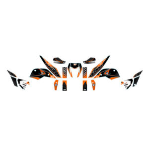 Kit déco KTM Duke 690 / R (2012-2016) – Noir Orange – UP Design MAXIMIZE