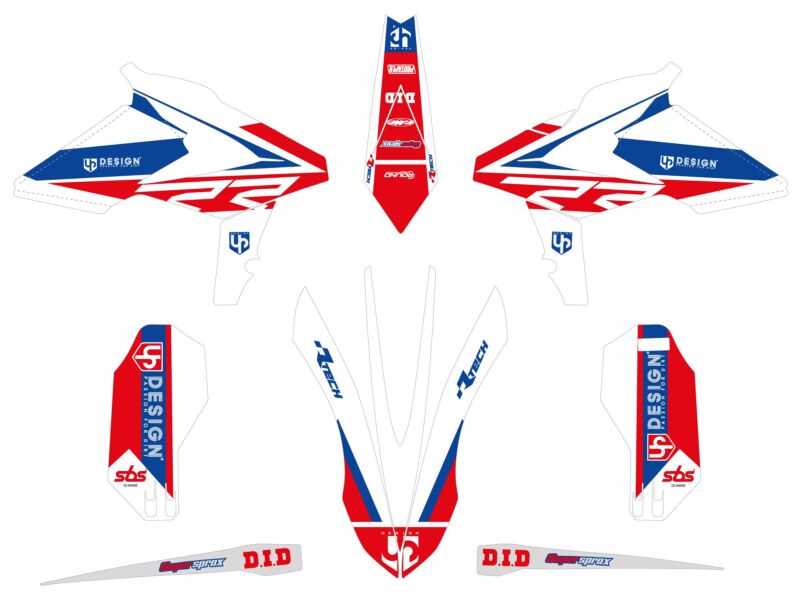 Kit déco moto Beta RR Enduro 125–480 (2019) – UP Design ROUND Rouge