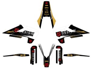 Kit déco moto Husqvarna TC125/TC250 2T (2015-2016) – UP Design Spike Noir Blanc