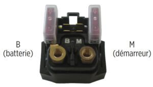 Porte-balais démarreur Mitsuba SM13 Yamaha XT125RX YBR 125–250 Honda MBK – SGR – Réf. 3KS-81840-00