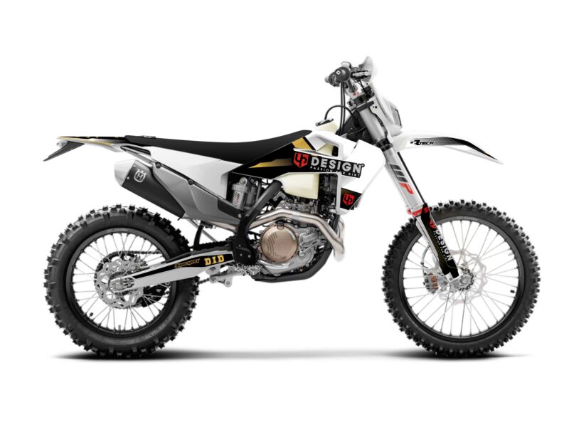 Kit déco Husqvarna TE250 / TE300 2015 – UP – SPIKE Noir/Blanc