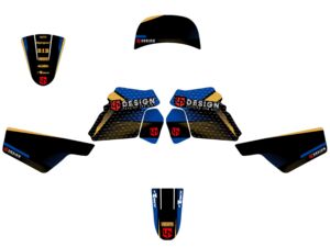 Kit déco pour Yamaha PW50 (1981-2022) – UP Design SPIKE noir-bleu