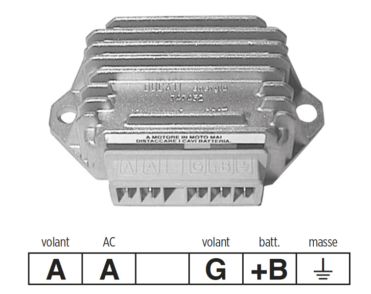 Régulateur CA/CC scooter Piaggio Vespa 1992-1999 – Ducati Energia – réf. 291931/2940165/185824