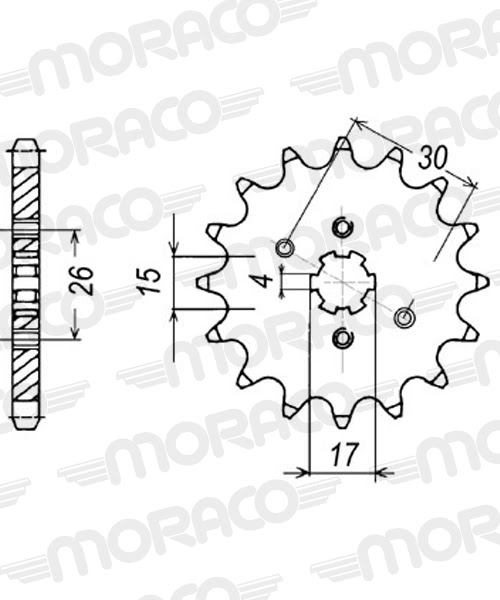 Pignon sortie de boîte Honda TRX70 (1986-1987) – 13 dents Pas 420 – Supersprox PA11013