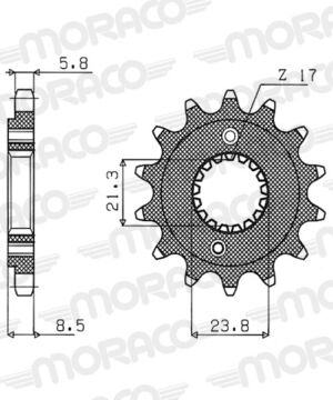 Pignon sortie de boîte 13 dents 520 – Supersprox PA31413 – Acier – Moto