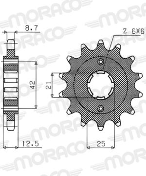 Pignon sortie de boîte Honda CB500F CB500T CB550F CB750F 1971–1980 – Supersprox PA50217