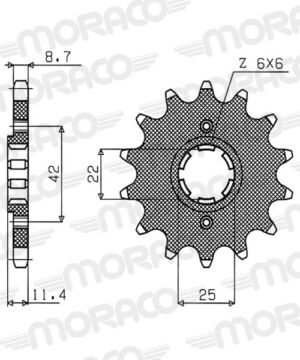 Pignon sortie de boîte Honda FT500 C PC07 (1982-1983) – Supersprox PA50315 – Pas 530 – 15 dents – Acier