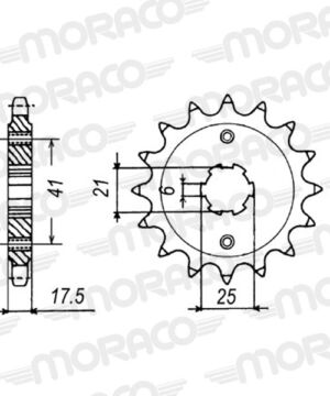 Pignon de sortie de boîte – Pas 525 – 14 dents – Supersprox PA51314