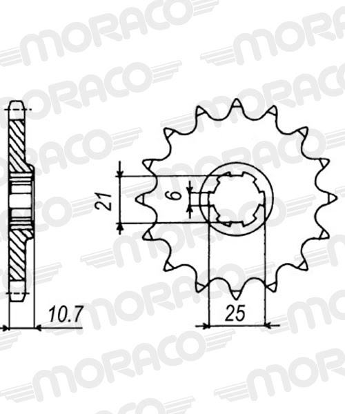 Pignon sortie de boîte Honda CB750 K7 / CB750K 1977-1978 – Acier Supersprox PA60015