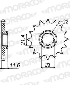 Pignon sortie de boîte - 520 13 dents acier - Supersprox PB30713