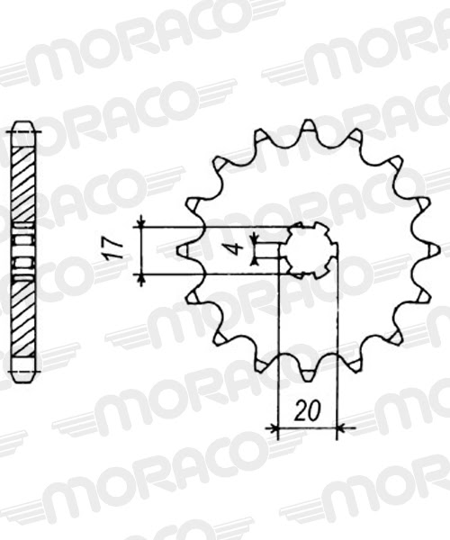 Pignon sortie de boîte Suzuki TS50 XK / TSX 50 (1991–1996) – Supersprox PC10112 – Pas 420 – 12 dents
