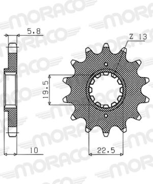 Pignon sortie de boîte Suzuki DR-Z 400 E / DR350 (1990-2007) – Supersprox PC30314 – 14 dents – Acier – Pas 520