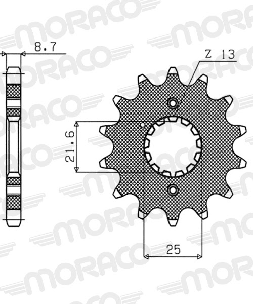Pignon sortie de boîte Cagiva Raptor 1000 2000-2005 – Supersprox PI40016 – Pas 530 – 16 dents – Acier