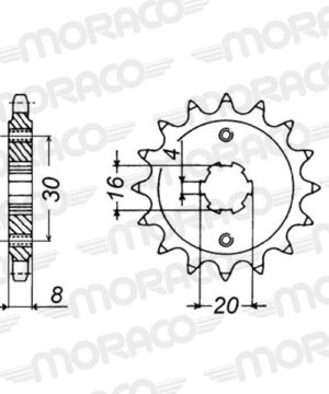 Pignon de sortie de boîte – Pas 520 – 13 dents – Supersprox PM20213