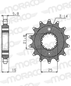 Pignon de sortie de boîte Ducati 900 Monster M200 2000-2002 – Supersprox PN61215 – Pas 520 15 dents