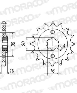 Pignon sortie de boite Husqvarna SM125 / WRE125 / WR125 (1994–2013) – Acier Supersprox – Réf. PQ20013 – Pas 520 – 13 dents