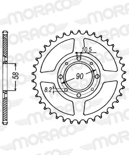 Couronne acier 30 dents Honda CM250 1982-1983 – Supersprox CA21430