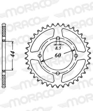 Couronne acier pas 420 – 43 dents – Supersprox CC10043