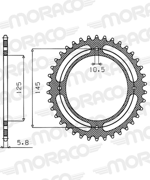 Couronne acier Yamaha TT600 E / RE 1996-2004 XV125 Virago 1997-1999 Supersprox CC50547