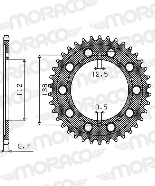 Couronne acier 52 dents – Pas 530 – Supersprox CC60752