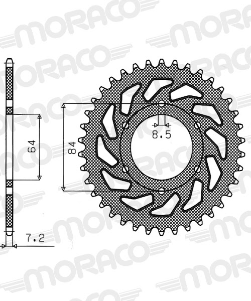 Couronne acier pas 428 – 51 dents – Supersprox CE20051