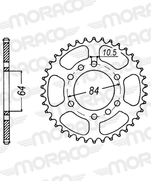Couronne acier 39 dents Suzuki LT160E / LT160F 1989-2004 – Supersprox CE31039