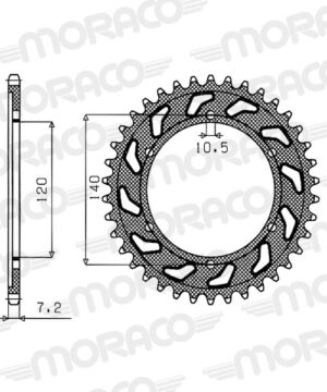 Couronne acier 45 dents Suzuki GSX-R 600 V 1997 – Supersprox CE50745