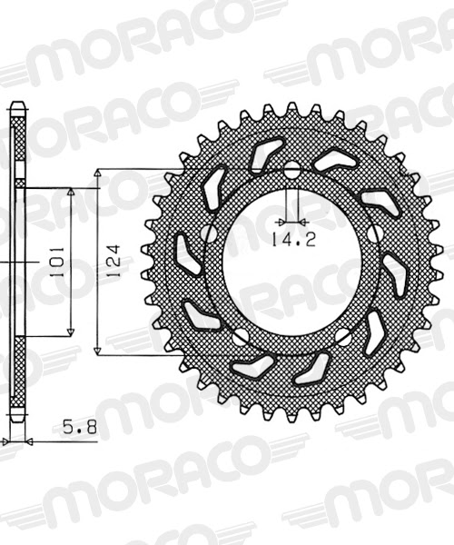 Couronne acier KTM RC8 1190 2008-2015 Pas 525 - Supersprox CO40037