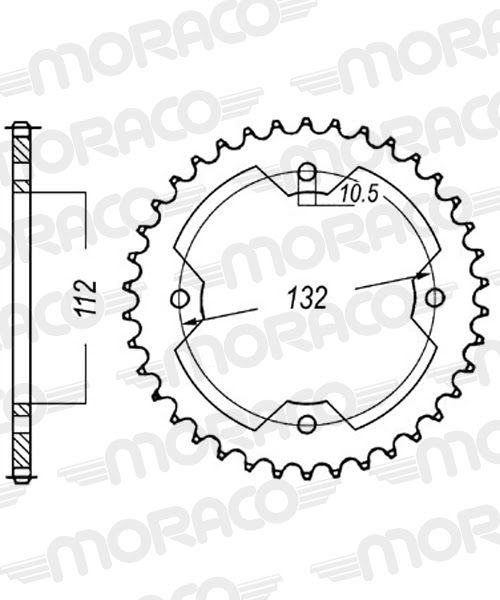 Couronne acier 520 – 36 dents – Supersprox CX40336