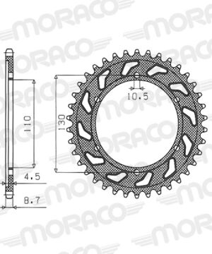 Couronne aluminium 49 dents Pas 532 pour KTM Husqvarna Honda – Supersprox AD81149