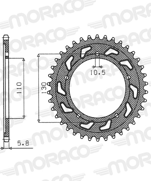 Couronne aluminium 51 dents pas 520 pour motos KTM Husqvarna Honda – Supersprox AD81251