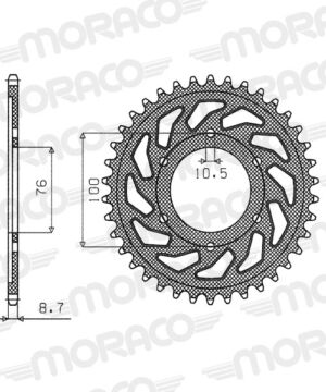Couronne aluminium 48 dents Suzuki GSX-R 1100 (1989–1992) – Supersprox AF90248