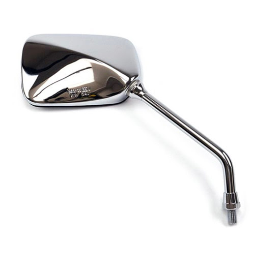 Rétroviseur universel droit chrome homologué pour moto – HERT Mirrors – RETTANG