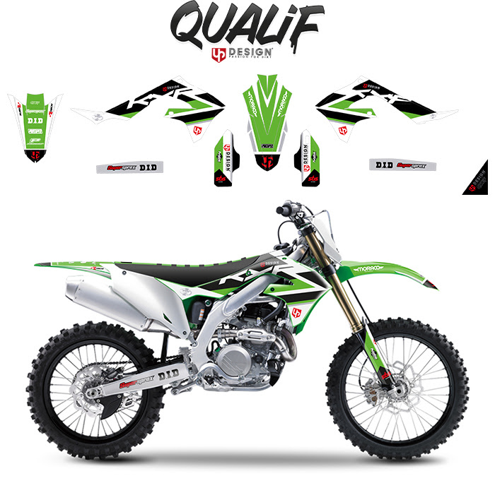 Kit déco Kawasaki KX250F KX250Y 2017-2020 – UP Qualif
