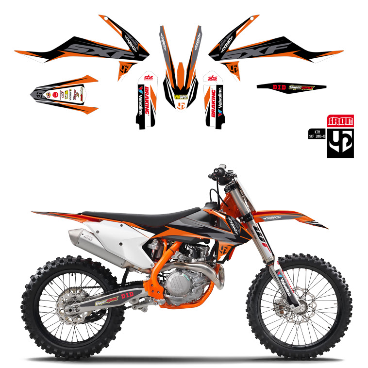 Kit déco pour KTM SX SX-F 125 250 450 (2013-2014) – UP IRON Orange