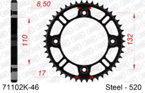 Couronne acier 46 dents | Pas 428 | AFAM 71102K-46
