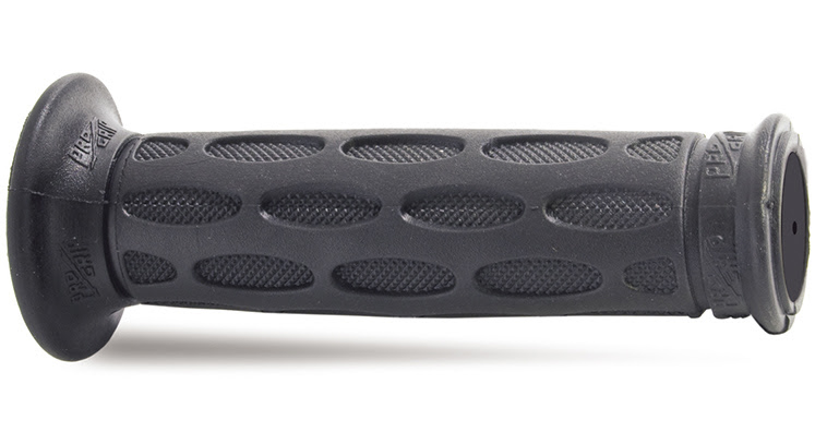 Poignées moto route Ø22/25mm – Progrip 713 Noir – Bout ouvert