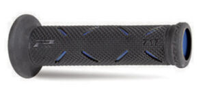 Poignées moto route Ø22/25 mm - Progrip 717 Soft Touch Noir/Bleu