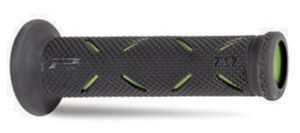 Poignées moto 22-25 mm Progrip 717 Soft Touch Noir/Vert – Bout ouvert
