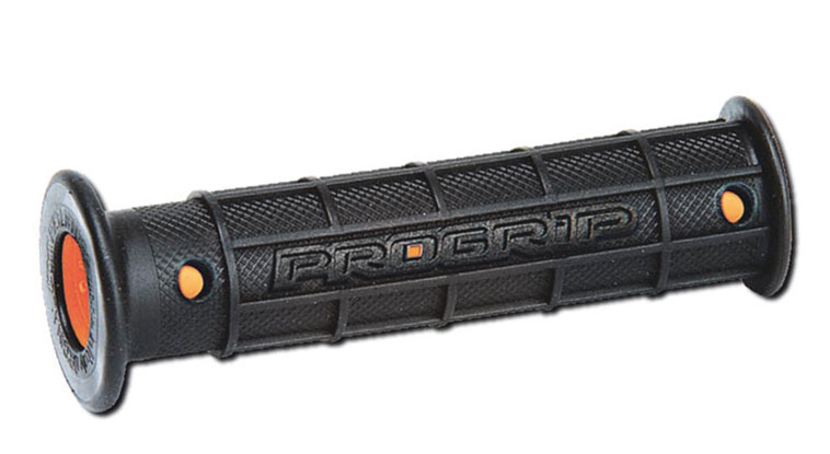 Poignées Progrip 727 – ATV / Jet Ski – Ø 22 mm – Orange/Noir – Long 125 mm