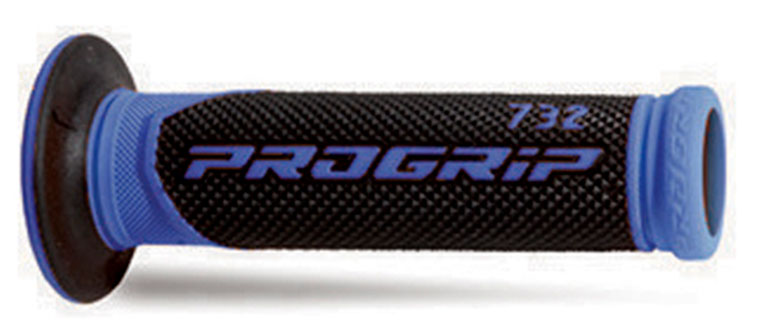 Poignées moto Ø 22-25 mm Progrip 732 Bleu/Noir – Caoutchouc haute résistance