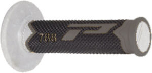 Poignées Moto Tout-Terrain Ø22-25 mm – Progrip 788 Gris Foncé/Gris/Noir – Extra Slim Triple Densité