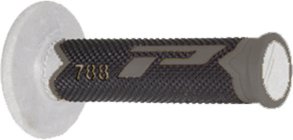 Poignées Moto Tout-Terrain Ø22-25 mm – Progrip 788 Gris Foncé/Gris/Noir – Extra Slim Triple Densité